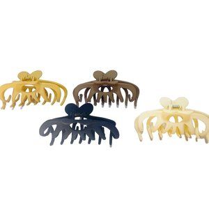 Big Hair Claw Clips 4pc Neutral Beige Nude Color Heavy Duty Hair Claws Brand New